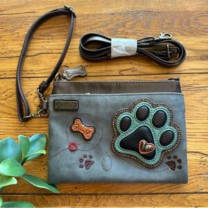 Chala Paw Print Mini Crossbody Bag / Wristlet NWOT